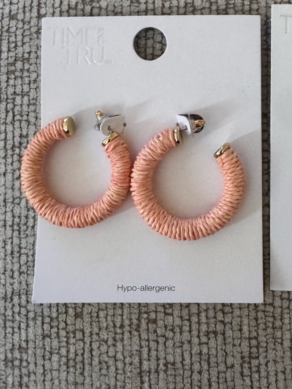 Time and Tru Kids Peach-Wrap Hoop Earrings